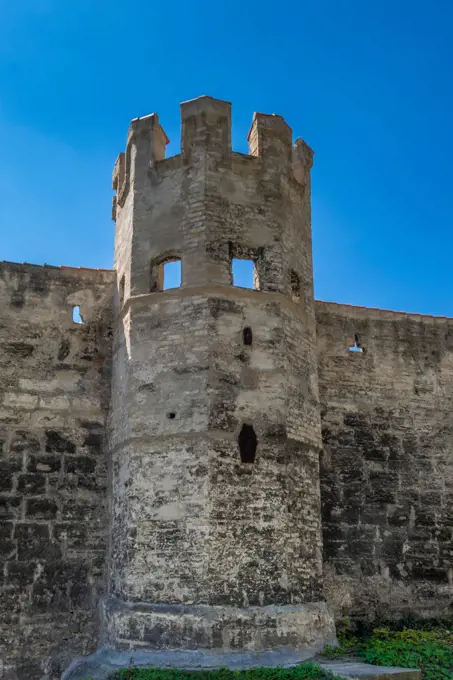 Remains of the city wall in Weilheim, Bavaria, Germany.