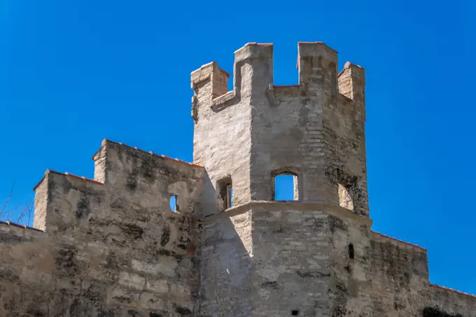 Remains of the city wall in Weilheim, Bavaria, Germany.