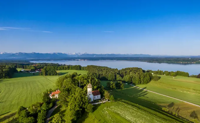 Church in Holzhausen bear Lake Starnberg, Bavaria, Germany