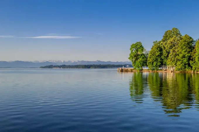 Lake Starnberg in Tutzing, Bavaria, Germany