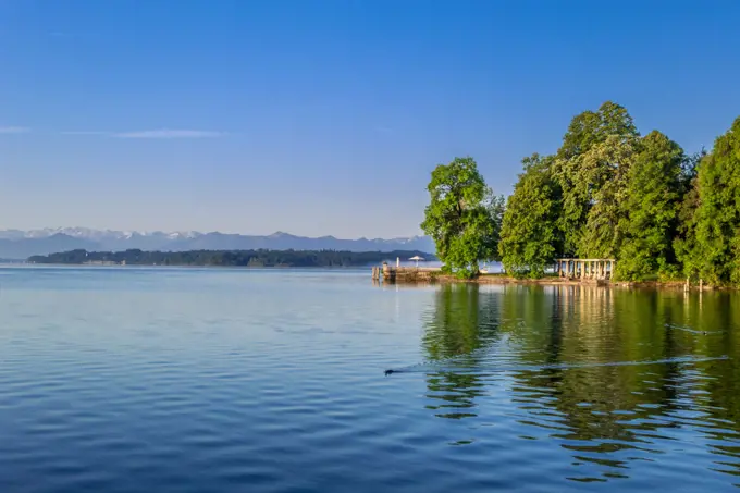 Lake Starnberg in Tutzing, Bavaria, Germany