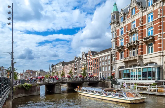 Rokin Canal in Amsterdam, Netherlands