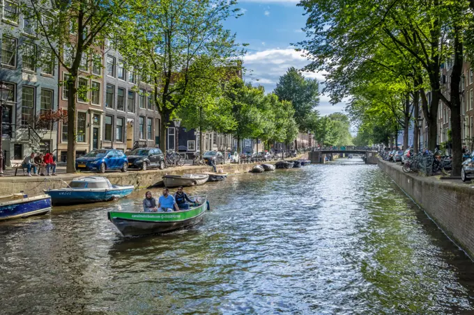 Canal in Amsterdam, Netherlands