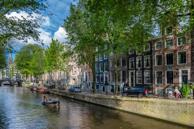 Canal in Amsterdam, Netherlands