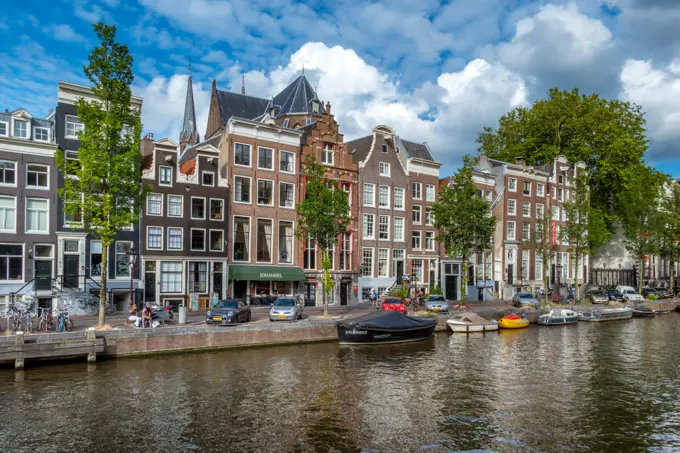 Canal in Amsterdam, Netherlands