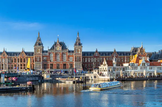 Central Station in Amsterdam, Netherlands