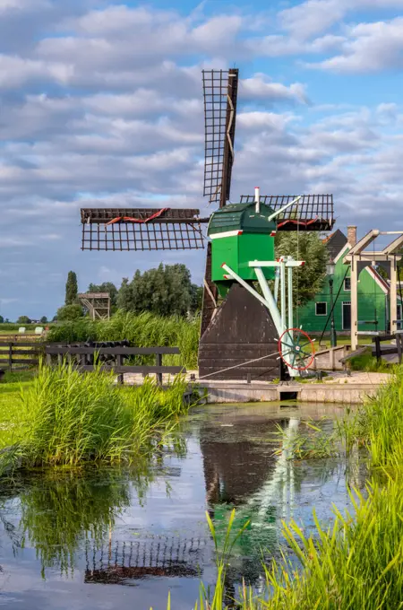 Old windmill, Zaanse Schans, Zaanstad, Netherlands