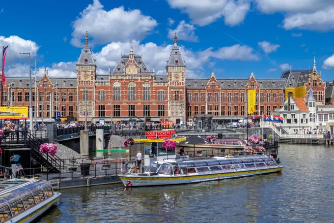 Central Station in Amsterdam, Netherlands