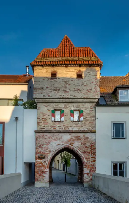 Historic town gate, Landsberg am Lech, Bavaria, Germany