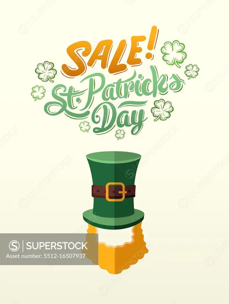 Digitally generated St patricks day sale advertisement vector