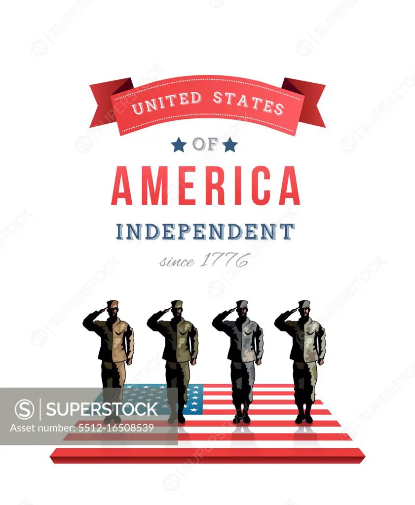 Digitally generated Independence day greeting vector