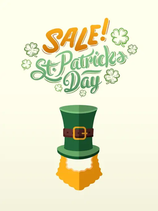 Digitally generated St patricks day sale advertisement vector