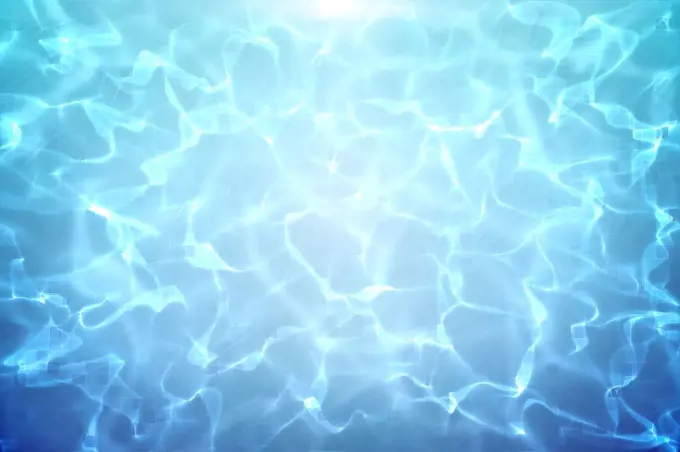 digitally generated Blue pool under bright light