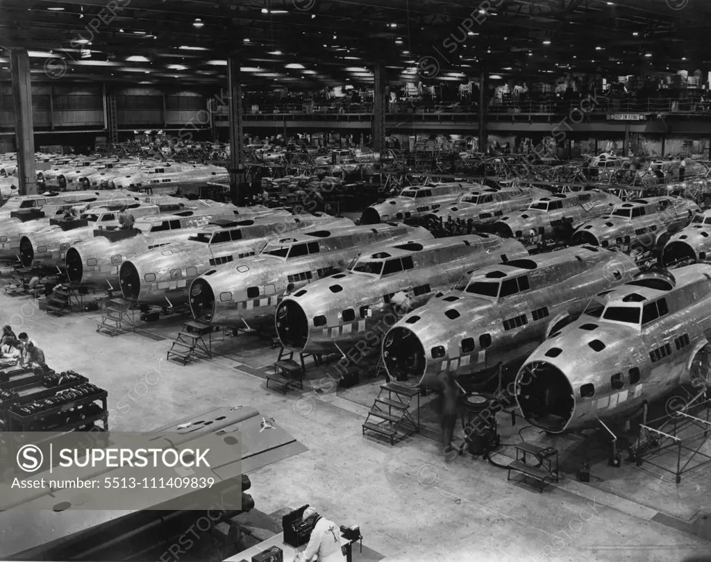 97 Construction Of Aero planes Parts. June 6, 1942. (Photo by Pictorial Press).