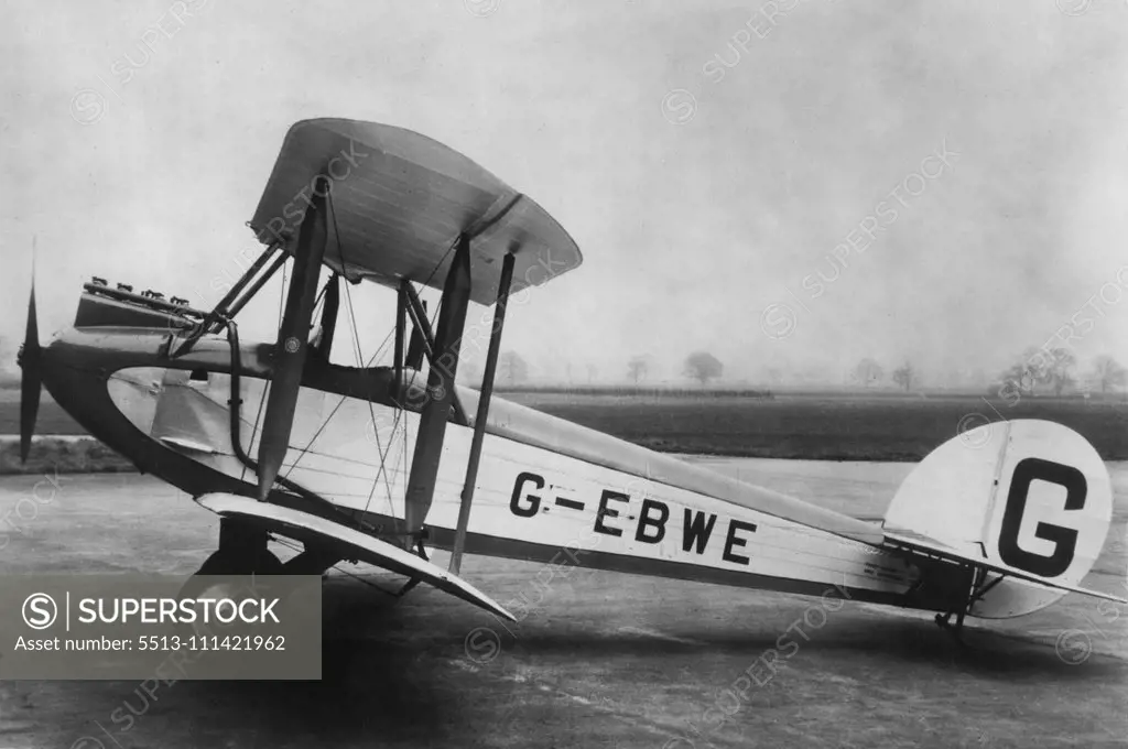 Cirrus "Bluebird" - England. Cirrus injured Bluebird similar to that used by ***** victor Bruce. January 14, 1931.