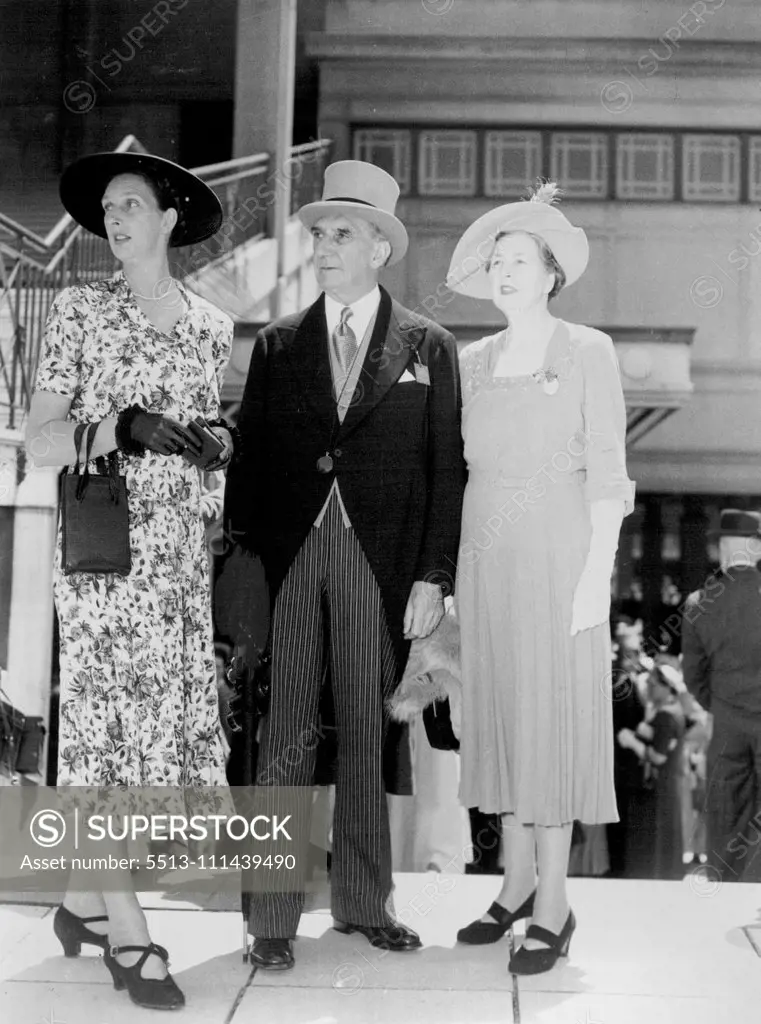 Mrs. G. Whitlam (left), Mr. & Mrs. W. R. Dovey. November 03, 1951.