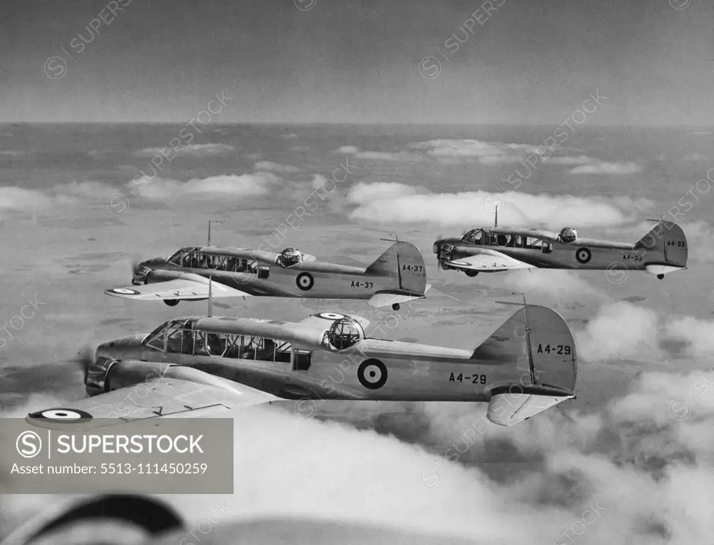 Avro Anson Bombers. April 12, 1938.