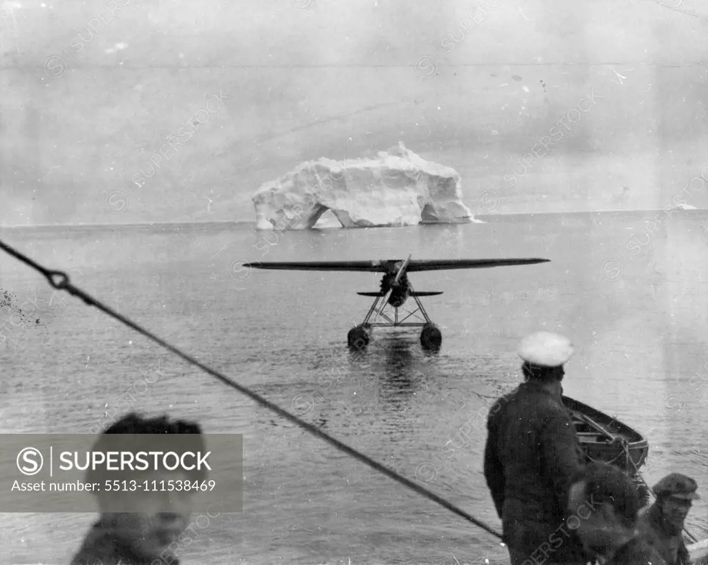 Captain Sir Hubert Wilkins stirring camera record of the second Hearst-Wilkins Antarctic Expedition. These exclusive pictures taken by Captain Sir Hubert Wilkins from an inspiring photographic record of the second Hearst-Wilkins Antarctic Expedition, revealing more of the icy secrets of that vast, mysterious and almost inaccessible polar continent. The base for the expedition was established at deception Island, an old whaling observations and taking pictures. The other members of the expedition