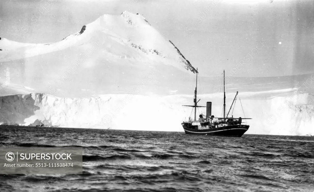 Captain Sir Hubert Wilkins stirring camera record of the second Hearst-Wilkins Antarctic Expedition. These exclusive pictures taken by Captain Sir Hubert Wilkins from an inspiring photographic record of the second Hearst-Wilkins Antarctic Expedition, revealing more of the icy secrets of that vast, mysterious and almost inaccessible polar continent. The base for the expedition was established at deception Island, an old whaling observations and taking pictures. The other members of the expedition