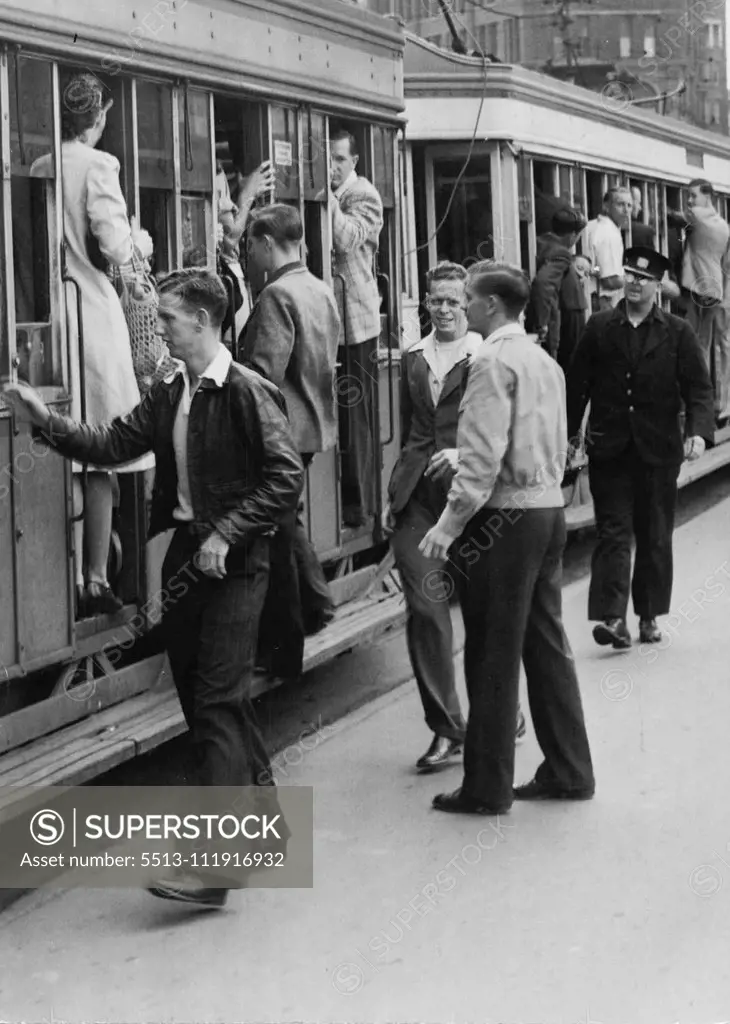 Trams. April 10, 1947.