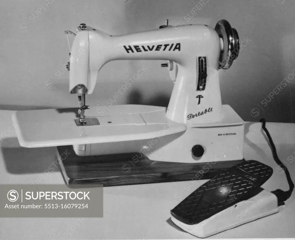 Helvetia sewing machine. September 20, 1954. 