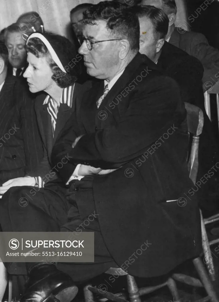 Miss Eileen Powell (N.B. - please check this woman name) Lahore only candidate ***** E.C.O. ***** at last night meeting. May 03, 1950.