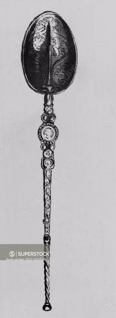 Coronation Spoon Front view. October 5, 1936.