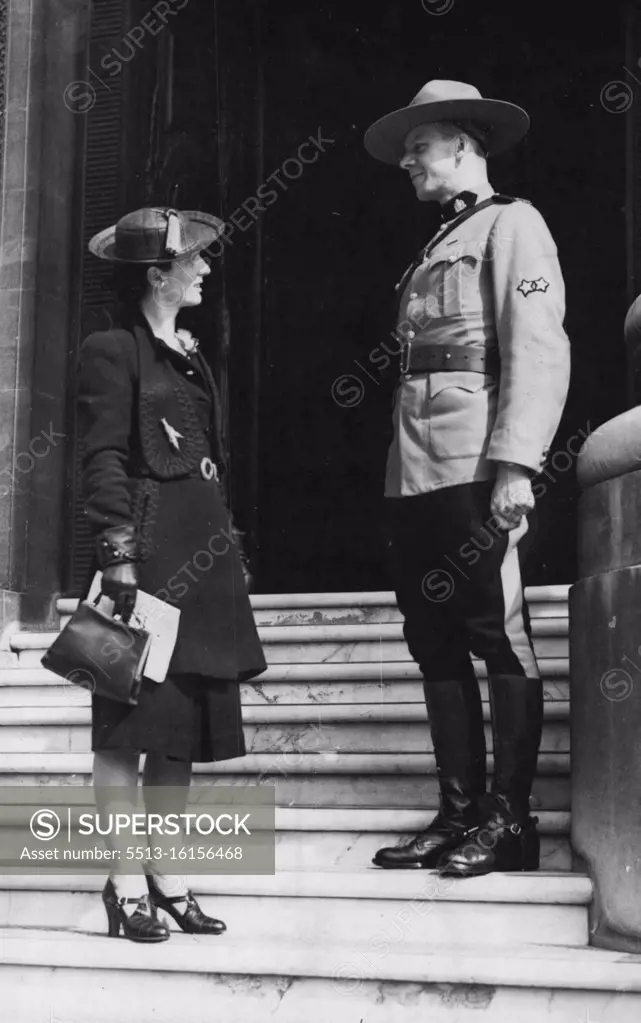 Canadian (Including Mounted Police) Police. August 2, 1938. (Photo by Keystone).