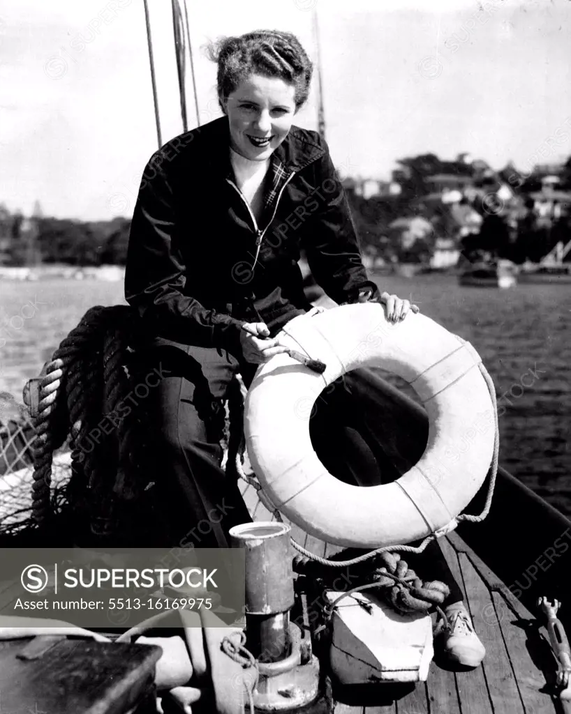 Yachting Series: Miss Janet Plowman. August 23, 1953. (Photo by Stuart William MacGladrie/Fairfax Media).