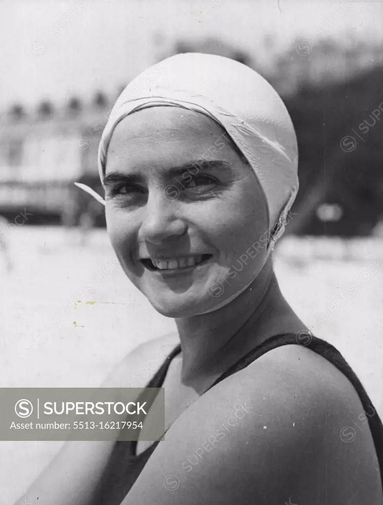 Eileen Fenton ... Yorkshire. Competitor in The Daily Mail Cross-Channel Swimming Race, 1951. July 18, 1951.