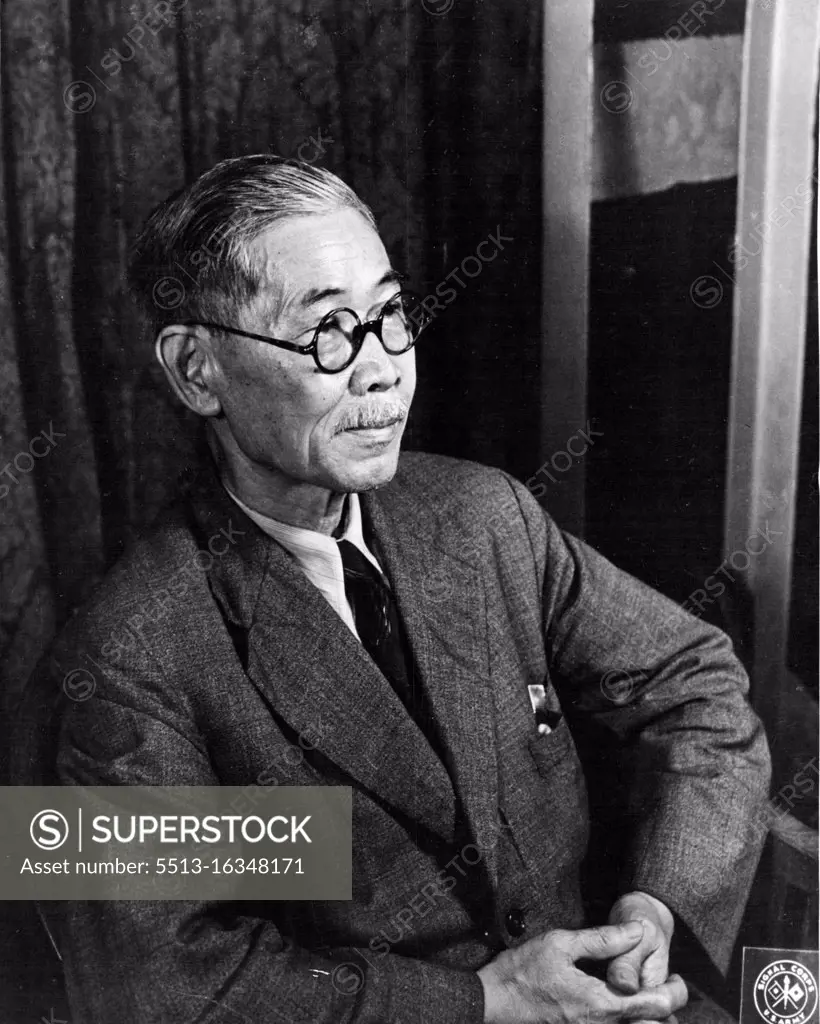 Alleged Major Japanese War Criminal : Shigenori Togo, who was Foreign Minister under Tojo from October 1941 to March 1942, and under Suzuki in 1945, is one of the 25 alleged major Japanese War criminals on trial at the International Military Tribunal For the Far East in Tokyo, Japan. August 25, 1947. (Photo by McDonald, U.S. Army Signal Corps).