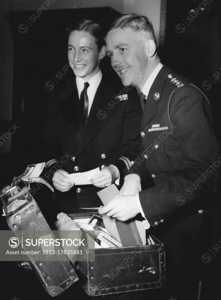 ADC's, Lieut. R. H. E. Byrne (Royal Navy), and Capt. J. A Taplin (Royal Marines). October 24, 1949.