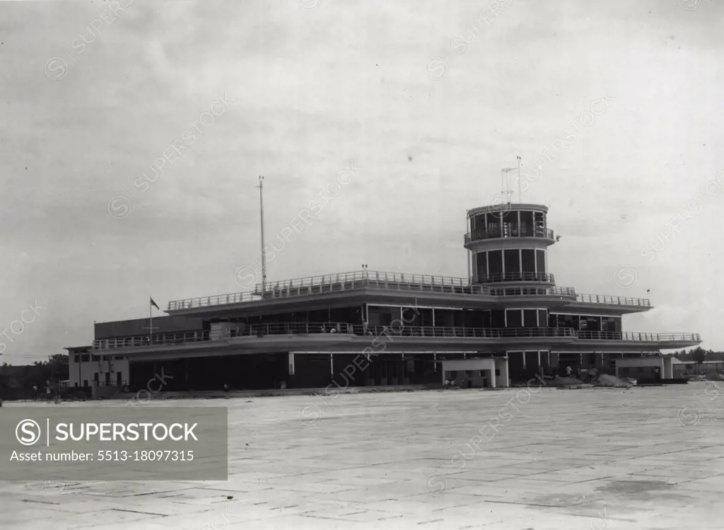 Singapore's £1,000,000 Airport The terminal building, with control tower. December 06, 1937.