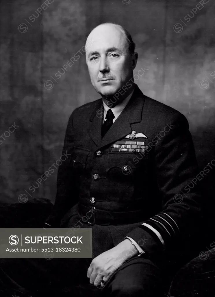 British Service Chiefs:Air Chief Marshal Sir Arthur Sanders K.C.B., K.B.E.Commandant of the Imperial Defence College; formerly Commander-in-chief, Middle East Air Force. May 3, 1954. (Photo by Bassano, Camera Press).