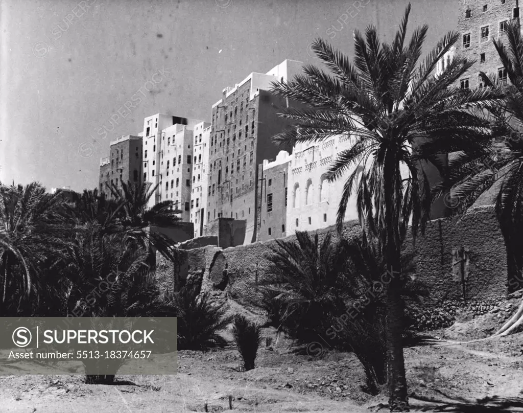 Aden Protectorate: Shibam. Hadhramaut.In the Quaiti State, Eastern Aden Protectorate. July 1, 1955. (Photo by Camera Press).