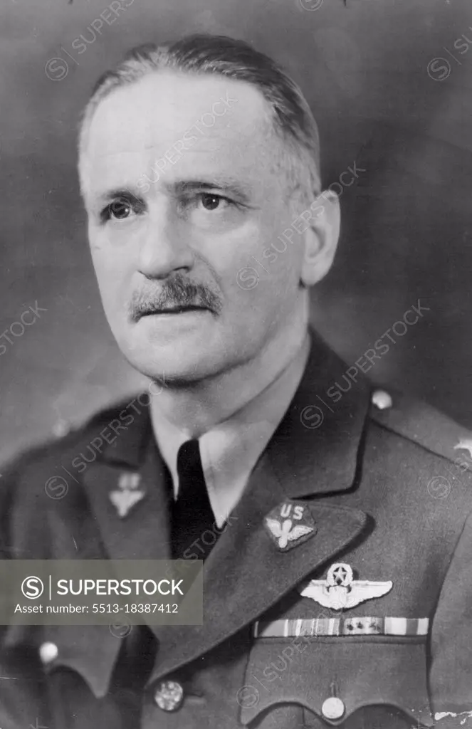 Major General Carl A. Spaatz is the new Commander of the United States Air Force in Europe. General Spaatz, a veteran pilot who shot down there German planes in World War I, has already assumed his command under direction of Lieutenant General Dwight D. Eisenhower, Commander of all American forces in the European theater. June 1, 1944.