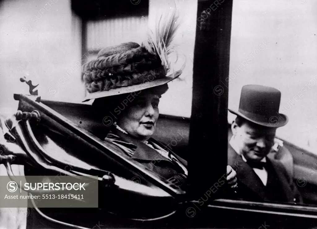 The Life Of Winston Churchill -- Mr. Winston Churchill in a carriage with his mother, Mrs. Cornwallis-West, in 1911.Pictures illustrating some of the outstanding events in the life of the Prime Minister, Mr. Winston Churchill, who has been soldier, statesman and author in his long and varied career. February 26, 1952. 