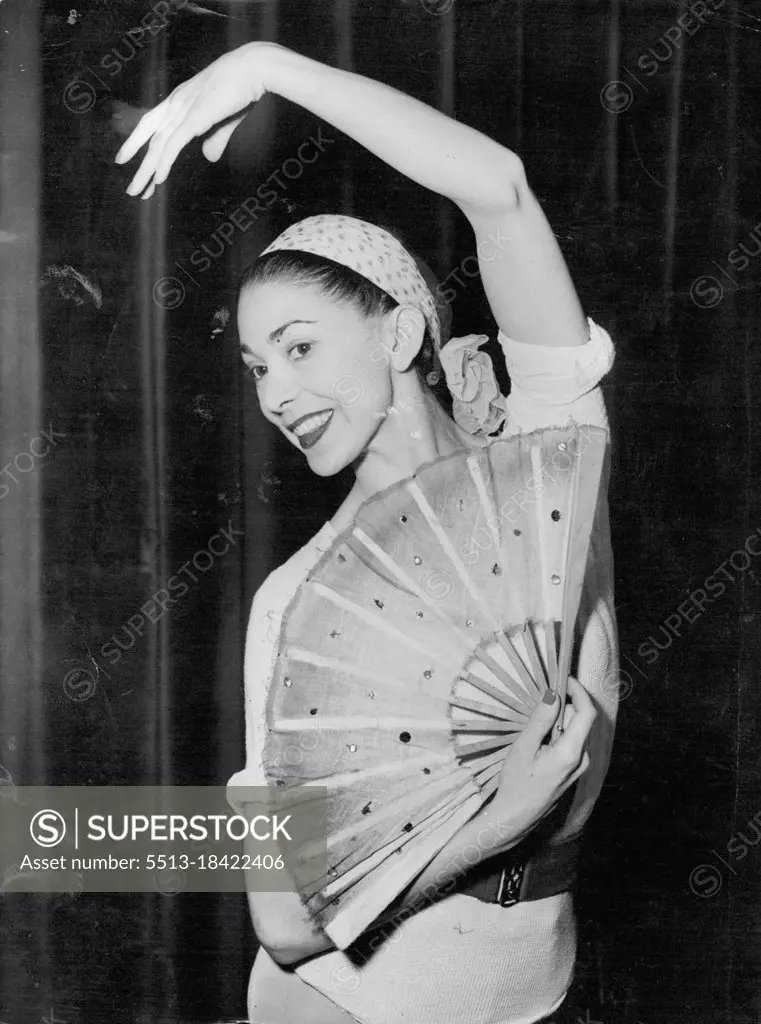 Famed Ballerina Margot Fonteyn rehearses for her come back in London last night at Covent Garden. Last October she caught diphtheria, tried a comeback in January, but had to postpone it because of the effects of her illness. March 12, 1953.