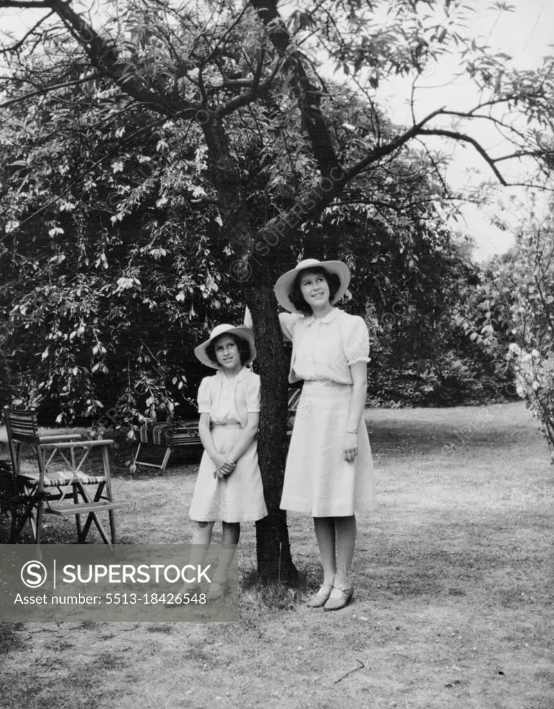 Princess Margaret & Princess Elizabeth - 1940-1945. June 16, 1953. (Photo by Camera Press Ltd.).