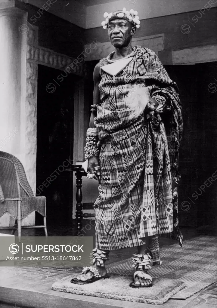 Gold Coast Personalities: Nana Sir Osei Agyman Prempeh II.The Asantehene - Paramount Chief of the Ashanti. November 30, 1955. (Photo by Camera Press).