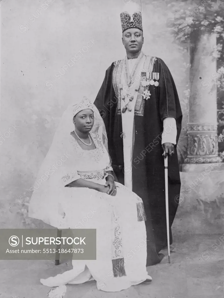 The Kabada and his Queen.The King and Queen of Uganda, Locally called the Kabada or Paramount Chief. He is a Christian, but the two previous kings were notorious for burning Christians and slaughtering whole communities of innocent people. December 02, 1928. (Photo by BE World Photos).