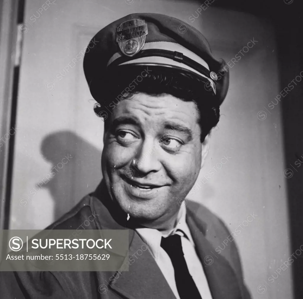 Comedian Jackie Gleason (above) said today he had "as good as signed" a record 4,910,000 - dollar three-year television contract for 39 half-hour filmed shows financed by General. December 20, 1954.