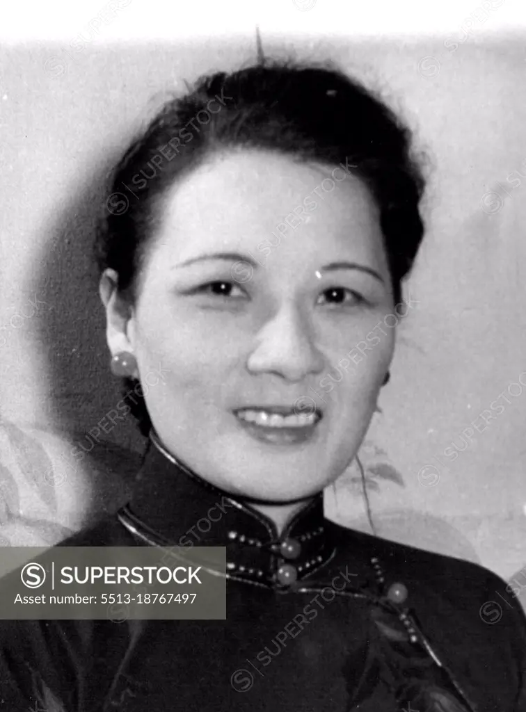 Madam Chiang Kai-shek -- Born: Shanghai, 1938 A.B. With Honors, Wellesley College, 1917 Sister-In-Law of Sun Yat-Sen married Chiang Kai-Shek, 1927 photographed in New York, Mar. 5, 1943. March 21, 1943. (Photo by Wide World Photo).