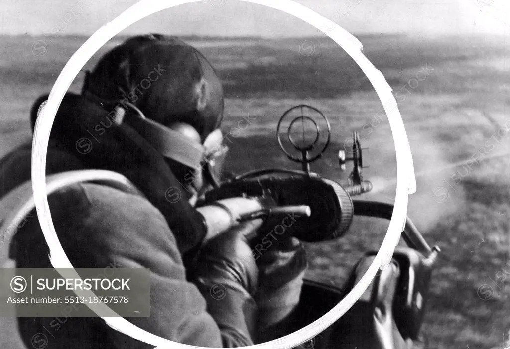 The German Air Force -- A machine gunner in action. January 01, 1939.