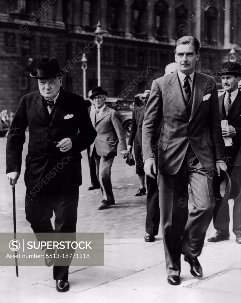 Churchill's Mission: Churchill (F) - History Repeats as Winston Churchill takes over the reins of England's government as Prime Minister. His right-hand man, now as in the war years, is dapper Anthony Eden, Foreign Secretary. December 23, 1951. (Photo by International News Photos)