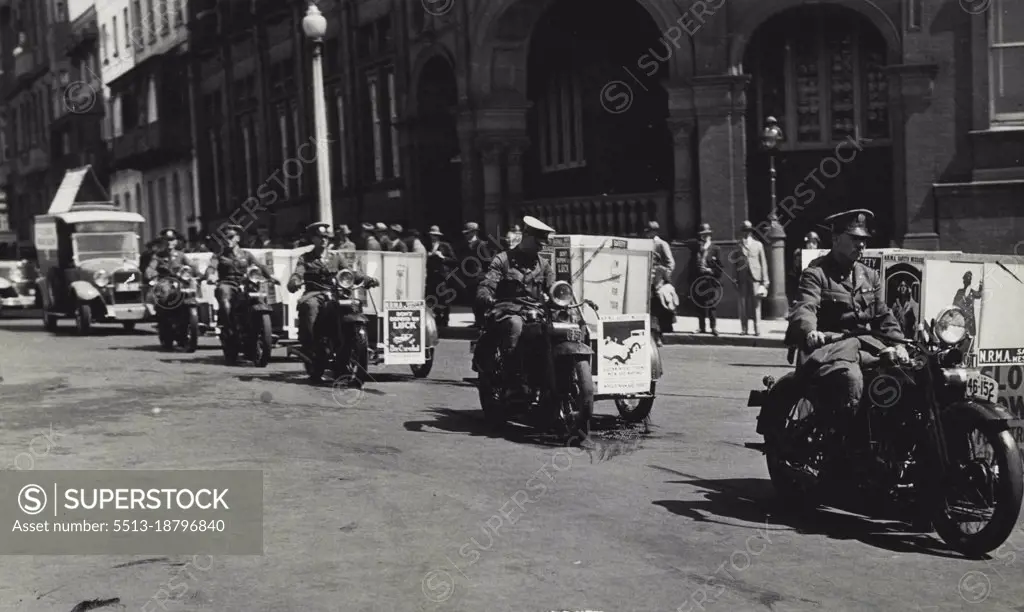 Health week procession ***** N.R.M.A. Patrol heading the procession. October 17, 1932.