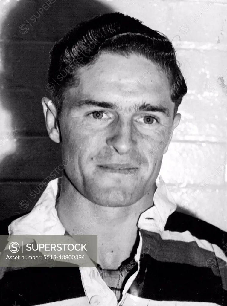 Darcy Henry - Western Suburbs International Five-Eight Center. May 12, 1955. 