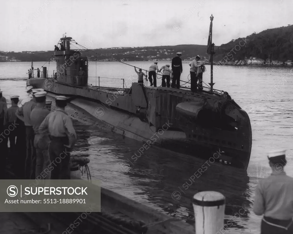 The British Submarine Tactician arriving at Balmoral after exercises in South China sea. September 29, 1955.