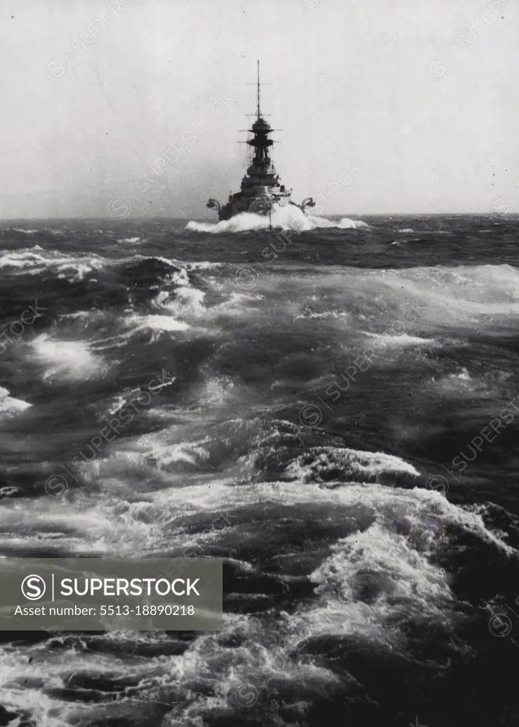 British Battleship. January 18, 1938. (Photo by Kosmos Press Bureau (Australasia) Pty. Ltd.).