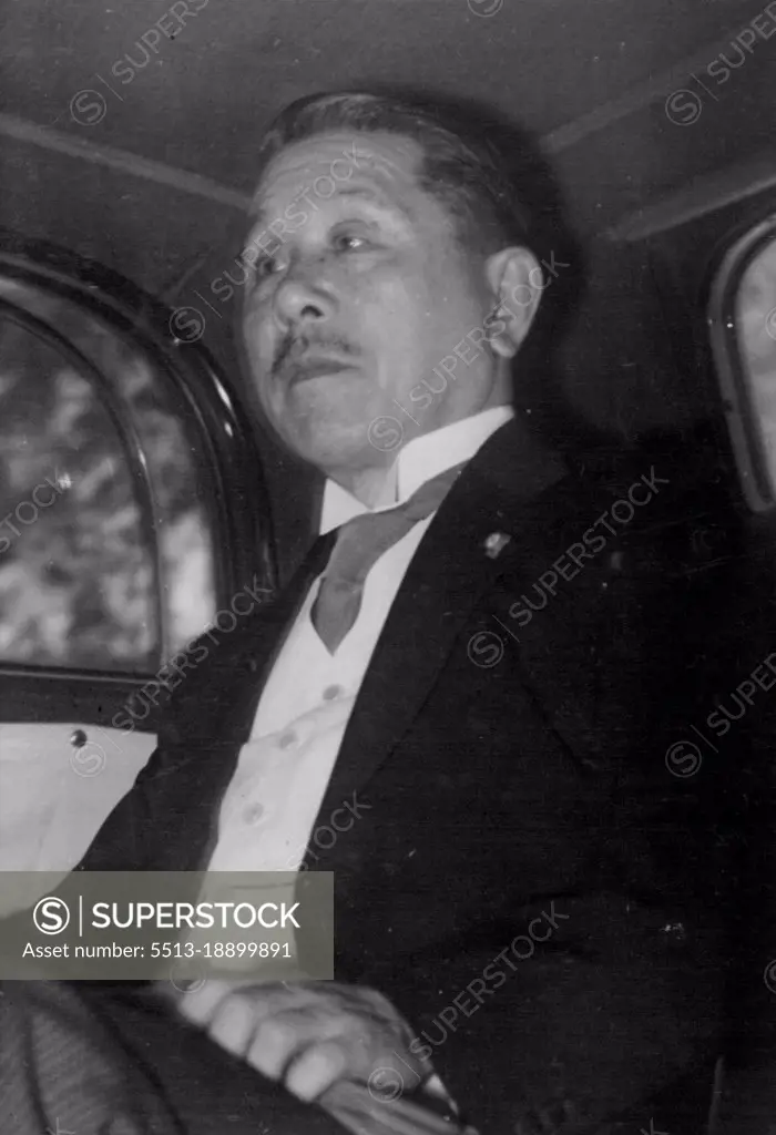 Mr Koki Hirota, former premier, is seen proceeding to the Imperial Places, where several senior statement discussed the recommendation to the Throne that Prince Fumimaro Konoe be chose as Premier. July 17, 1940. (Photo by The Domei News Photos Service).